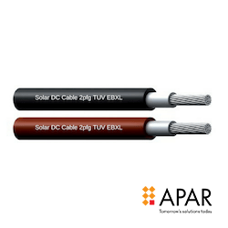 APAR DC Cable 6 Sq.mm Black 700 Meters Roll