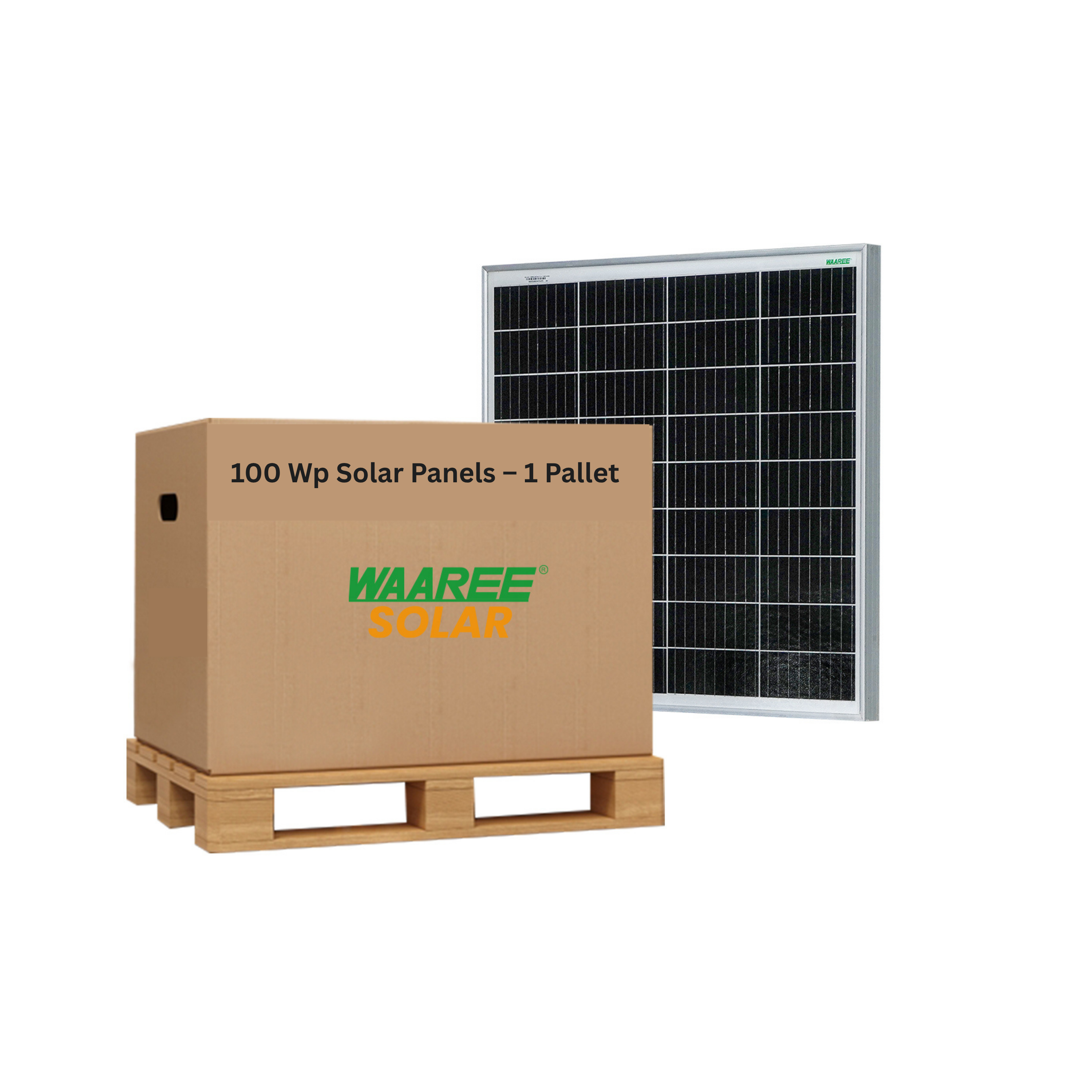 WAAREE 100Wp P-Type Mono PERC Framed Monofacial Solar Panel, 54 Cells – WS-100